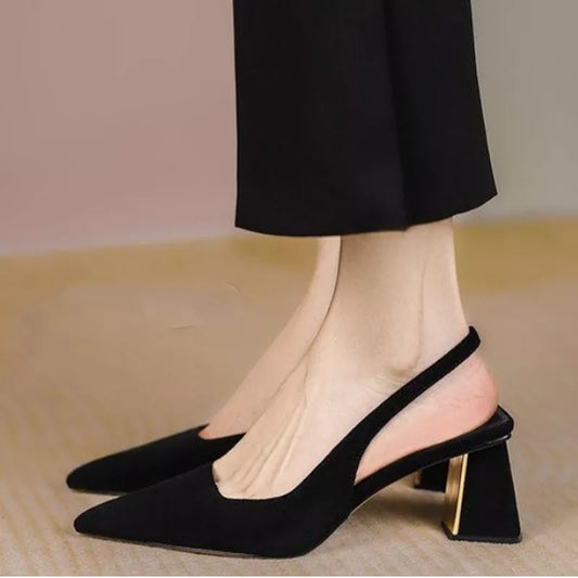 Black High Heels Shoes Sandals